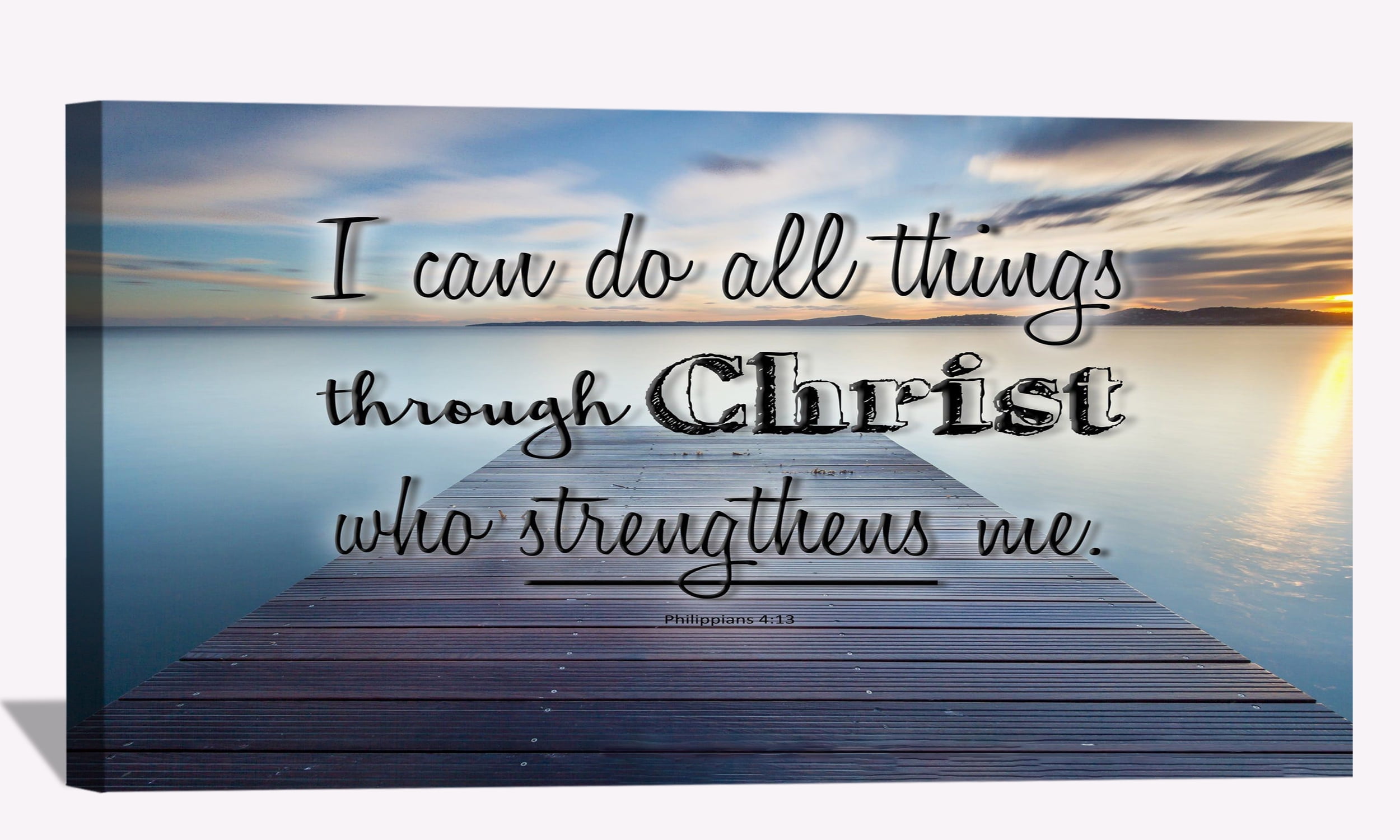 Christ Canvas Art Jesus Framed Painting - Inspirational Quotes Wall ...