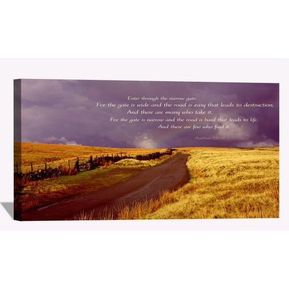 Christ Canvas Art Jesus Framed Painting Matthew713 Quotes Wall Decor Christian Religious Wall Art