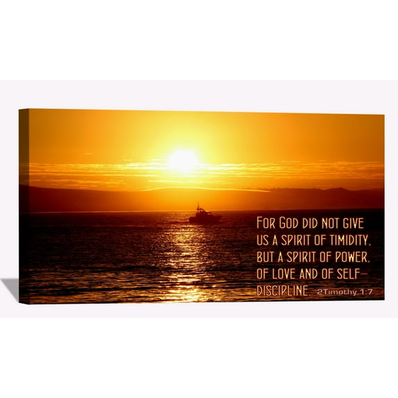 Christ Canvas Art Jesus Framed Painting Spirit Of Power Quotes Wall Decor Christian Religious Wall Art