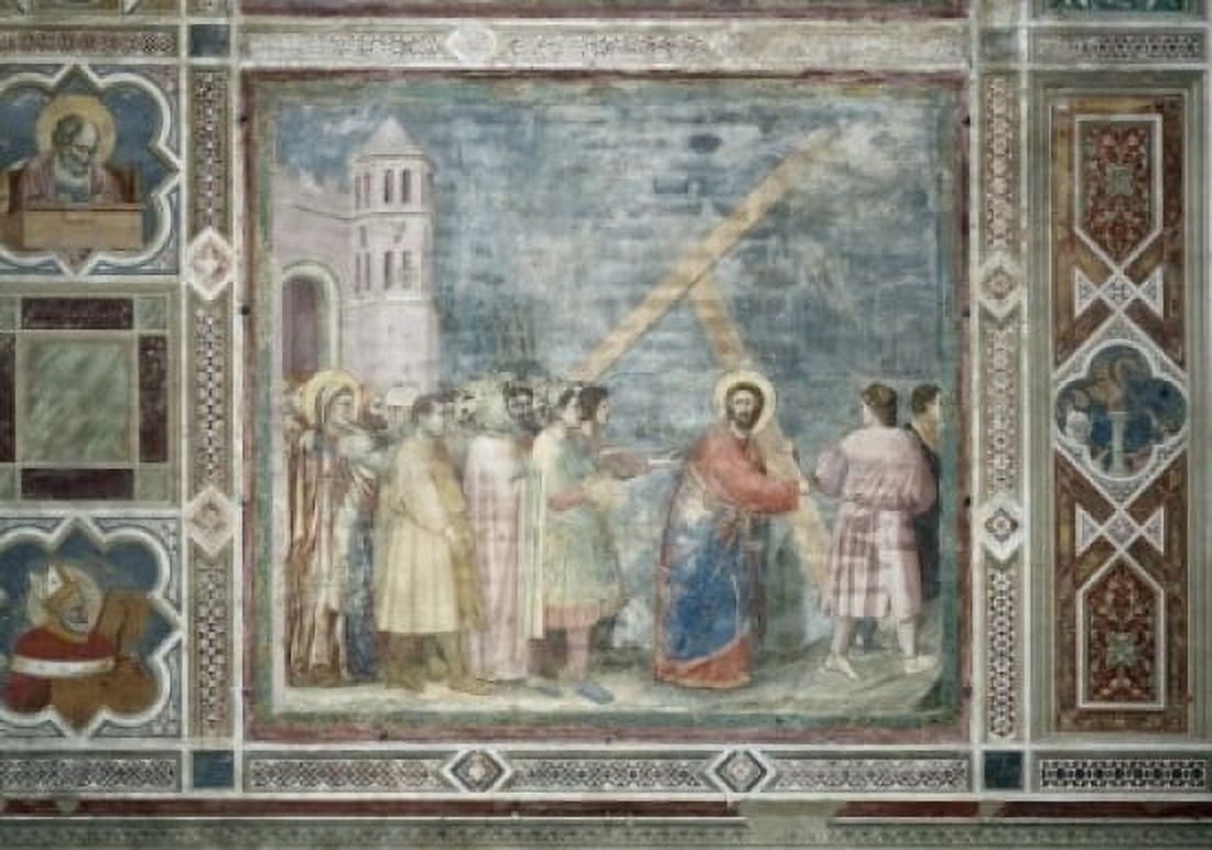 Christ Carrying the Cross Giotto (1266-1337Italian) Fresco Arena Chapel Cappella Degli Scrovegni Padua Canvas Art - Giotto di Bondone (24 x 36)