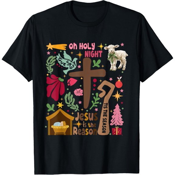 Christ Christmas Christian Nativity Scene T-Shirt