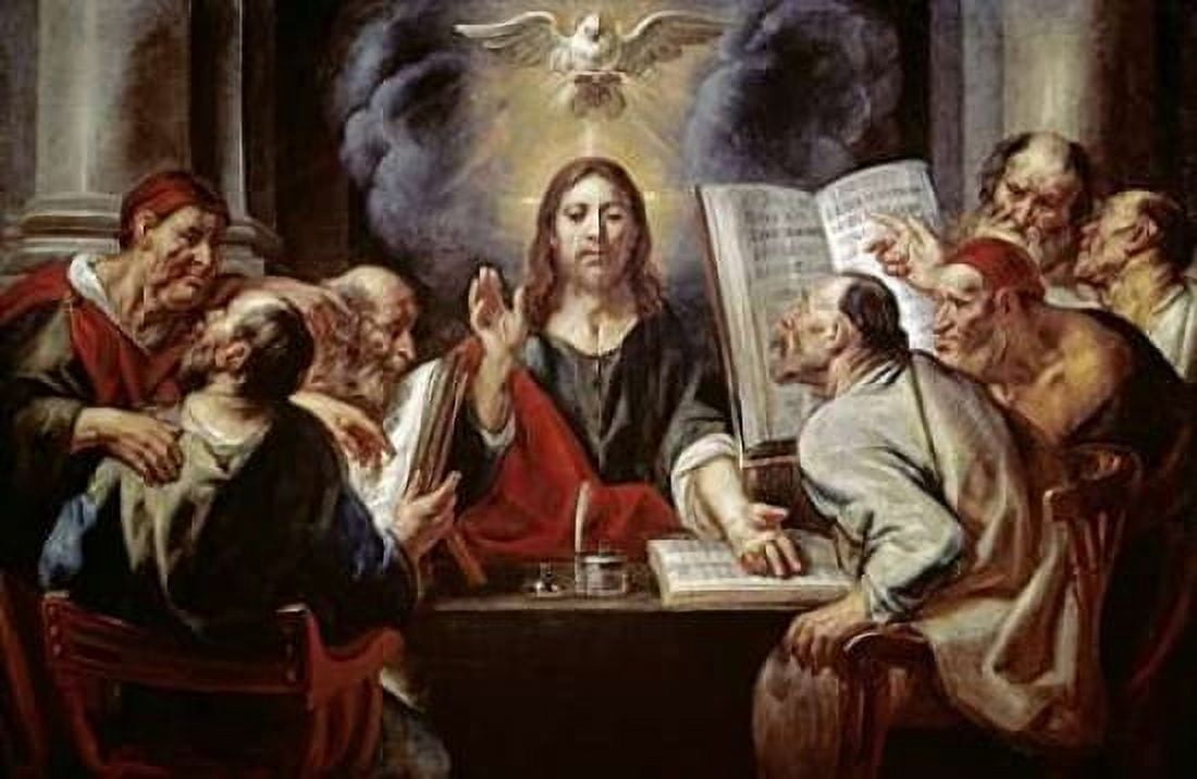 Christ Disputing with the Pharisees Canvas Art - Jacob Jordaens (12 x 18)