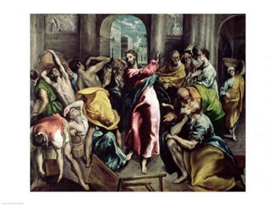 Christ Driving the Traders from the Temple c1600 Canvas Art - El Greco (24 x 18)