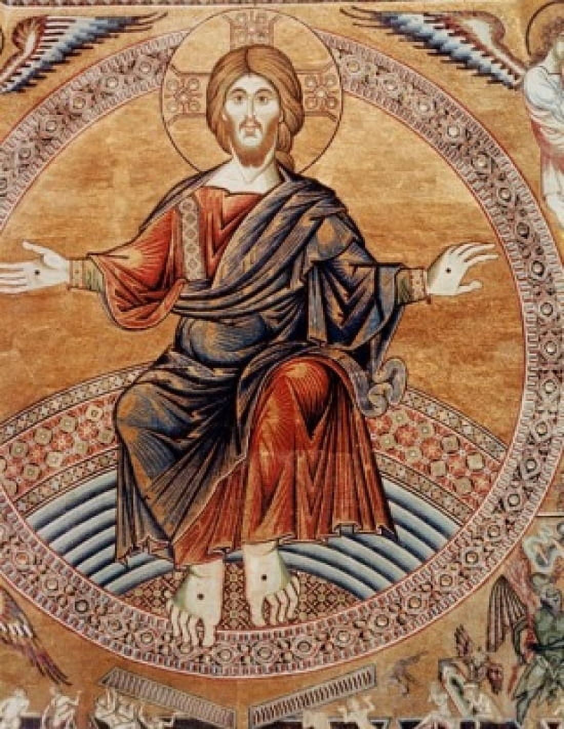 Christ Enthroned Detail from the Last Judgement Byzantine Art 330 AD-1435 Canvas Art - (24 x 36)