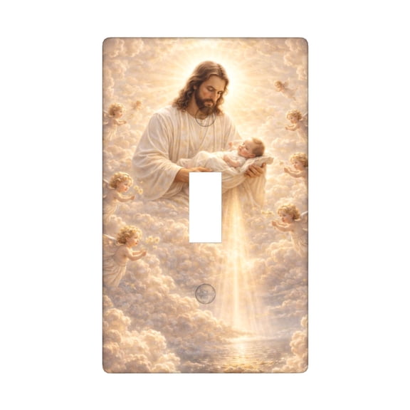 Christ Faith Believe Jesus Single Toggle Light Switch Plate, 1 Gang Outlet Cover