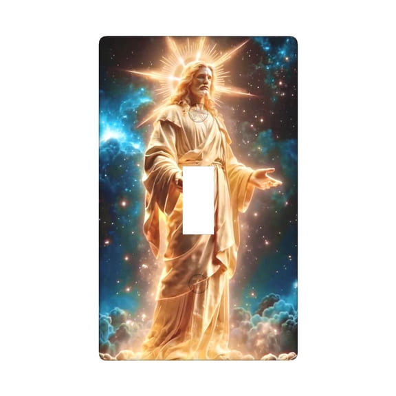 Christ Faith Believe Jesus Single Toggle Light Switch Plate, 1 Gang Outlet Cover