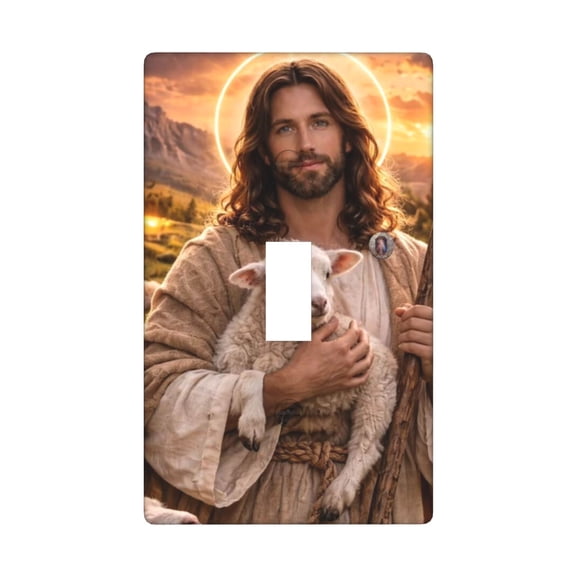Christ Faith Believe Jesus Single Toggle Light Switch Plate, 1 Gang Outlet Cover