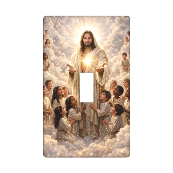 Christ Faith Believe Jesus Single Toggle Light Switch Plate, 1 Gang Outlet Cover