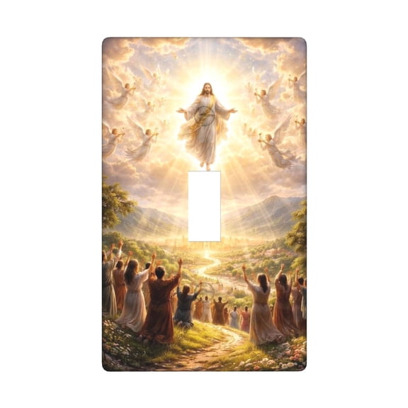 Christ Faith Believe Jesus Single Toggle Light Switch Plate, 1 Gang Outlet Cover