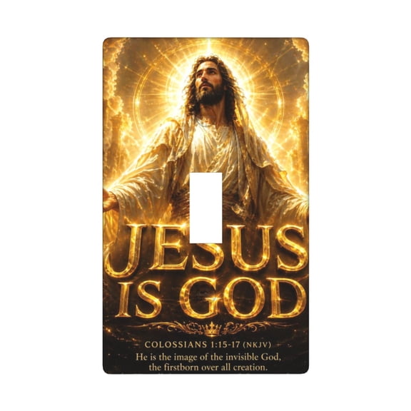 Christ Faith Believe Jesus Single Toggle Light Switch Plate, 1 Gang Outlet Cover