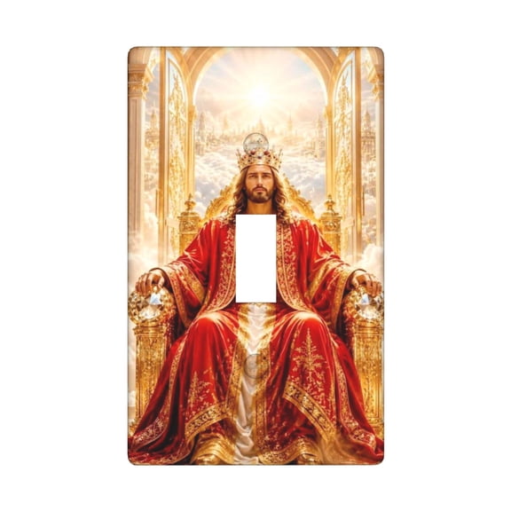 Christ Faith Believe Jesus Single Toggle Light Switch Plate, 1 Gang Outlet Cover