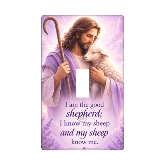 Christ Faith Believe Jesus Single Toggle Light Switch Plate, 1 Gang Outlet Cover