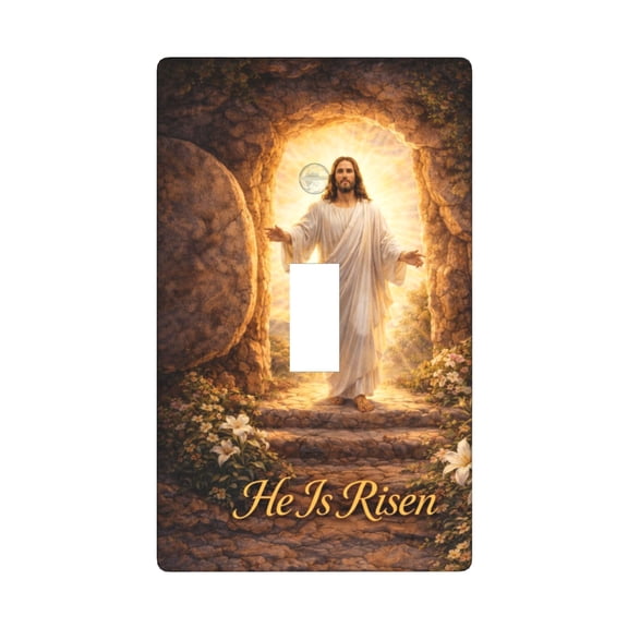 Christ Faith Believe Jesus Single Toggle Light Switch Plate, 1 Gang Outlet Cover