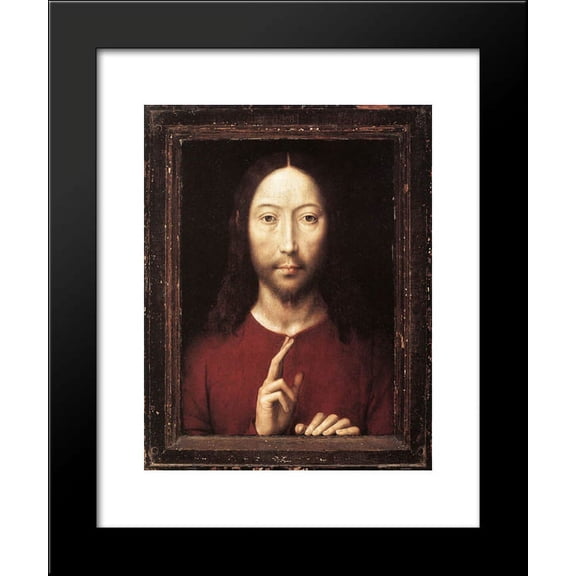 Christ Giving His Blessing 20x24 Framed Art Print by Memling, Hans