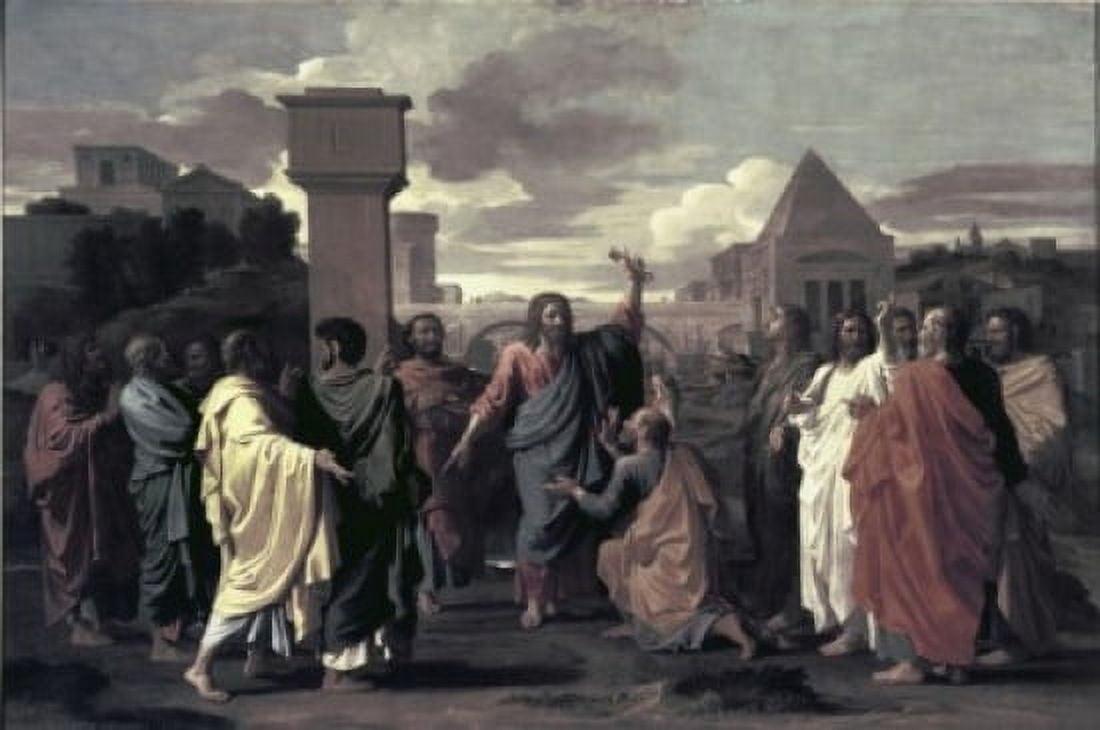 Christ Giving the Keys to St Peter Nicolas Poussin (1594-1665 French) Canvas Art - Nicolas Poussin (24 x 36)
