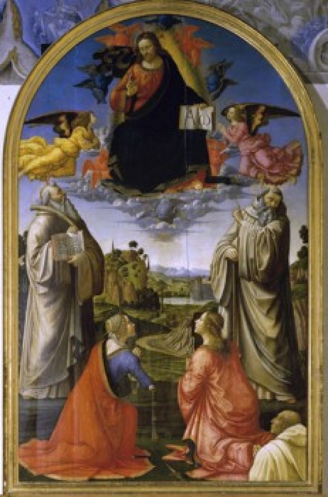 Christ in Glory among the Saints 1492 Domenico Ghirlandaio (1449-1494 Florentine) Tempera on Board Pinacoteca Volterra Italy Canvas Art - Domenico Ghirlandaio (18 x 24)