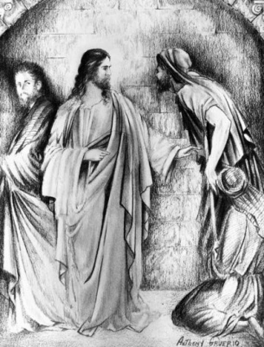 Christ Healing the Sick by Anthony Srueric Canvas Art - Anthony Srueric (18 x 24)