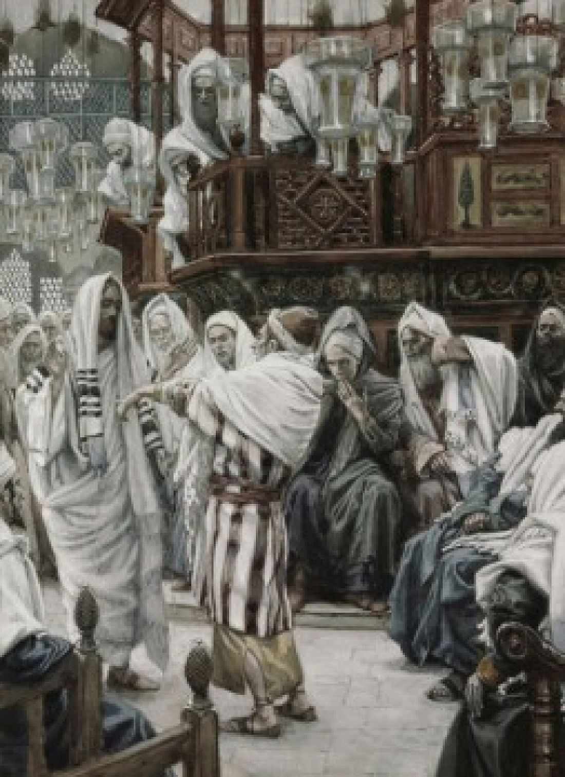 Christ Healing the Withered Hand James J Tissot (1836-1902 French) Canvas Art - James Tissot (24 x 36)