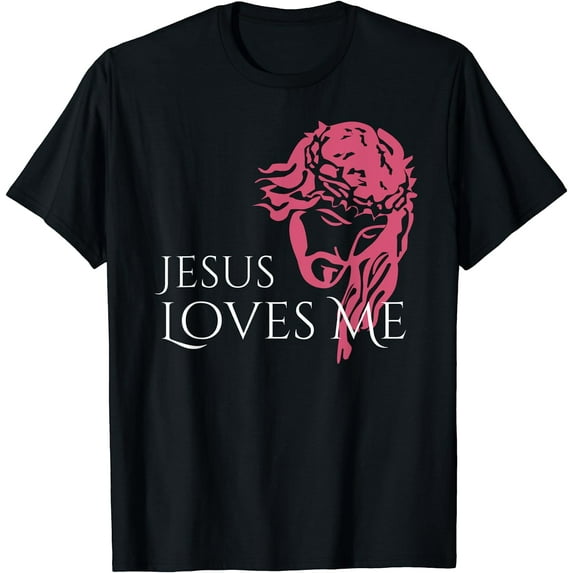 Christ Jesus Loves Me T-Shirt Black Large