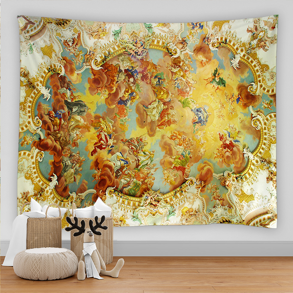 Christ Jesus Tapestry Wall Hanging Artistic Church Fresco Polyester