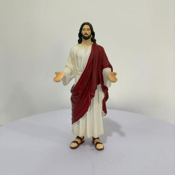 Christ Limited Collectors Edition 1/6 Figure, Handmade Religious Statue with Welcoming Hands, Lifelike Detail for Home Decor, Meaningful Gift for Baptism or Communion, 4.72in