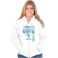 thumbnail image 1 of Christ Lives Within Holy Spirit Zip Hoodie Sweatshirt Women Brisco Brands S, 1 of 5