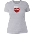 thumbnail image 1 of Christ Lives in Me Ladies Boyfriend Tee, 1 of 10