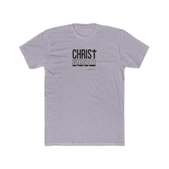 Christ Lives in Me Men's Cotton Crew Tee