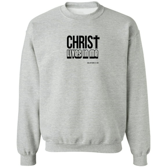 Christ Lives in Me Men’s Crewneck Pullover Sweatshirt