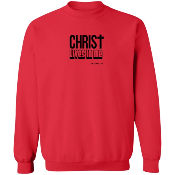 Christ Lives in Me Men’s Crewneck Pullover Sweatshirt