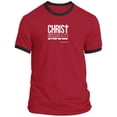 thumbnail image 1 of Christ Lives in Me Men’s Ringer Tee, 1 of 4