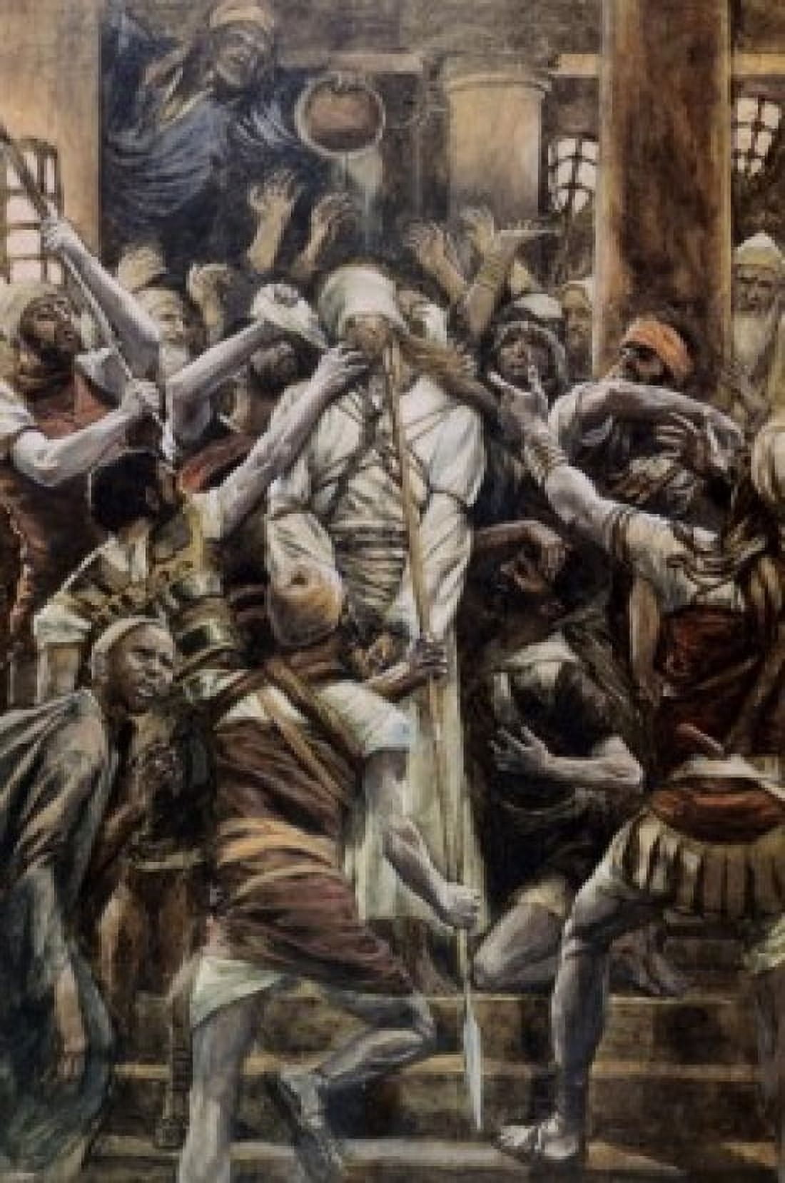 Christ Mocked in the House of Caiaphas James Tissot (1836-1902French) Canvas Art - James Tissot (18 x 24)