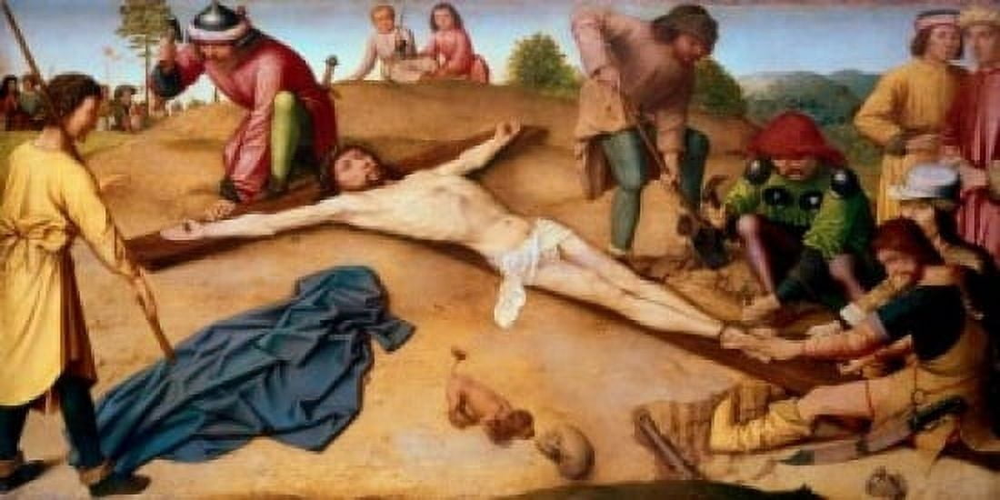 Christ Nailed to the Cross Gerard David (145060-1523 Netherlandish) Canvas Art - Gerard David (24 x 36)