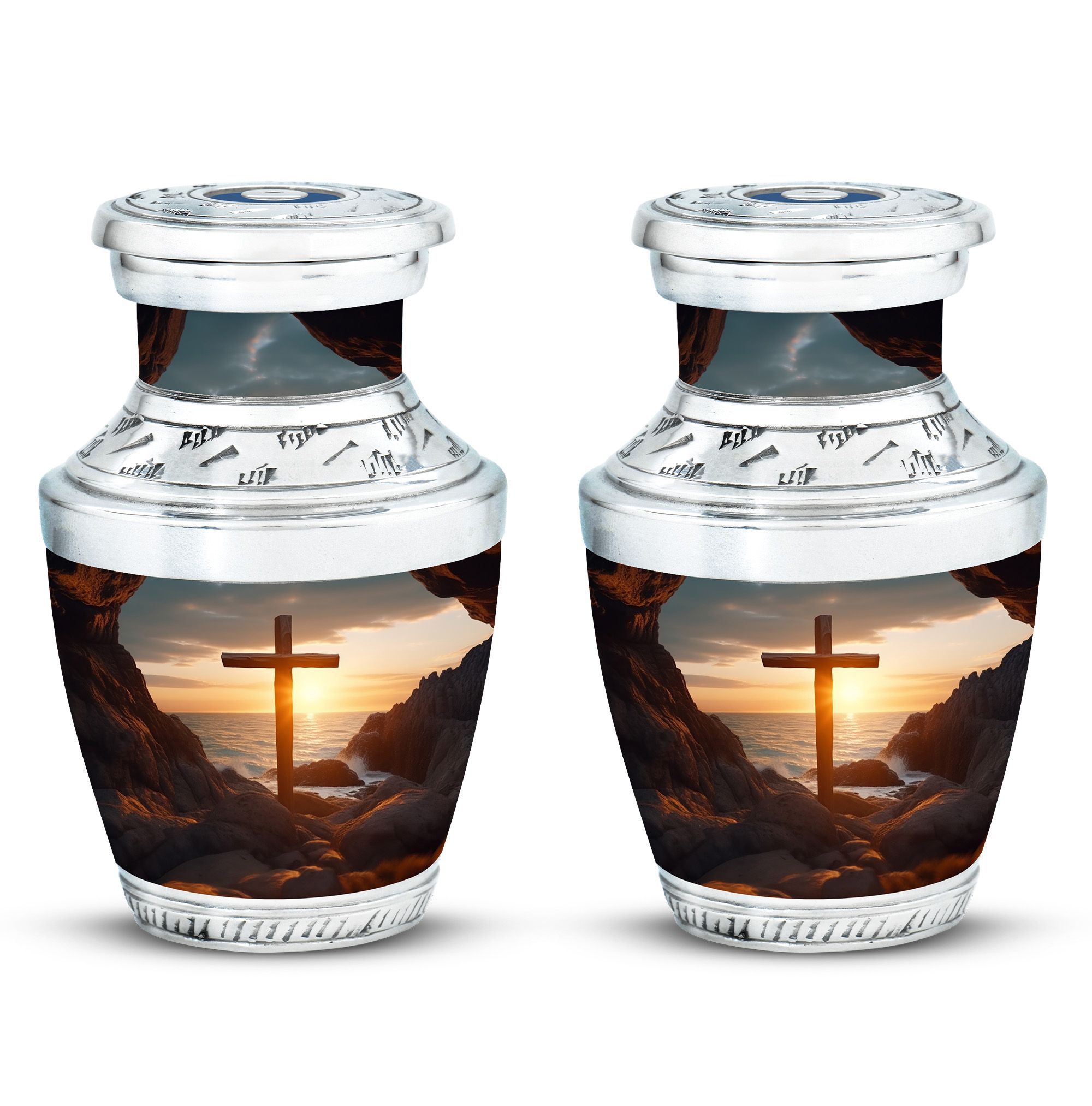 Personalized Small Memorial Cremation Urns for Human Ashes, Photo
