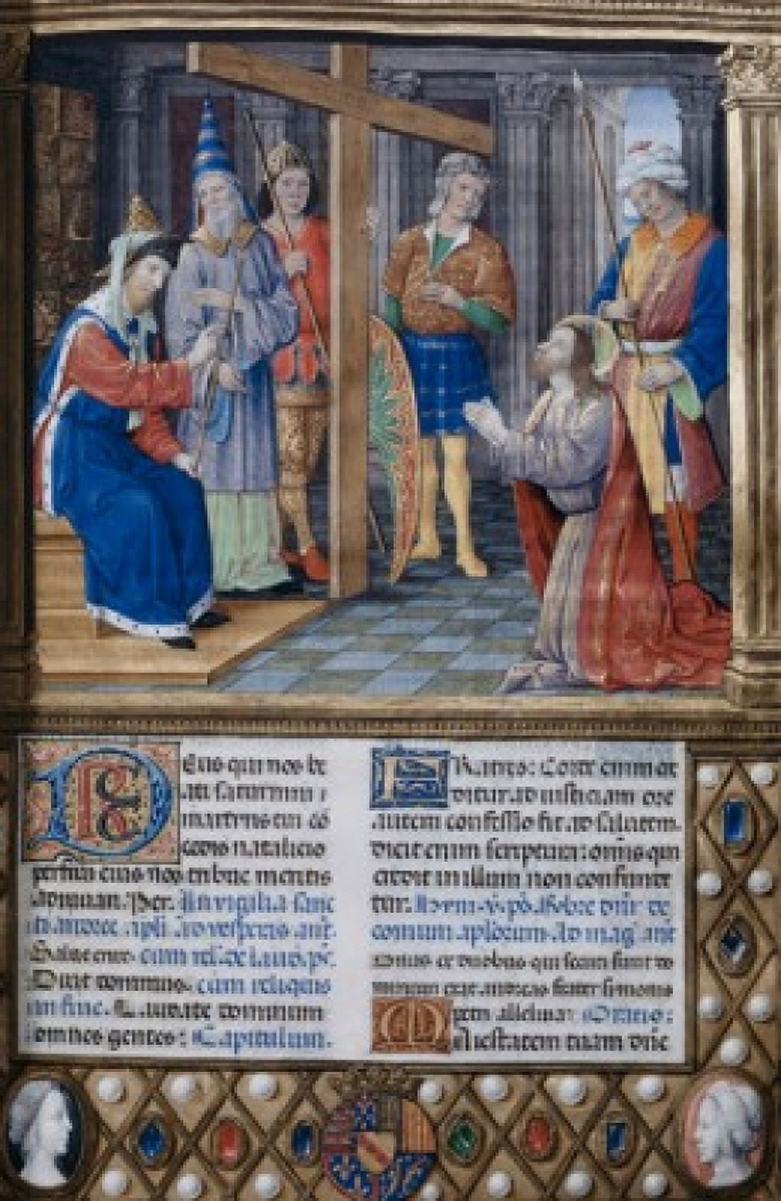 Christ Preparing for the Crucifixion Illuminated Manuscript Bibliotheque Nationale Paris Canvas Art - Bibliotheque Nationale (18 x 24)