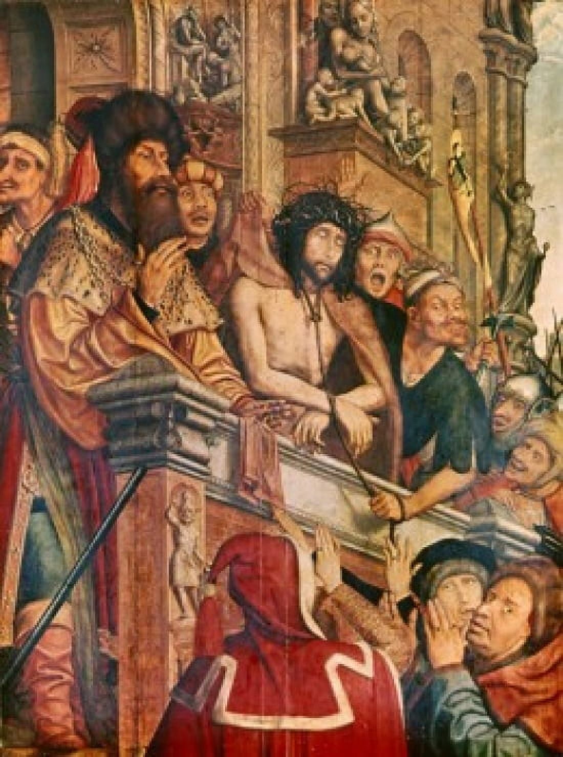 Christ Presented to the People Quinten Metsys (1465 6-1530 Flemish) Canvas Art - (18 x 24)