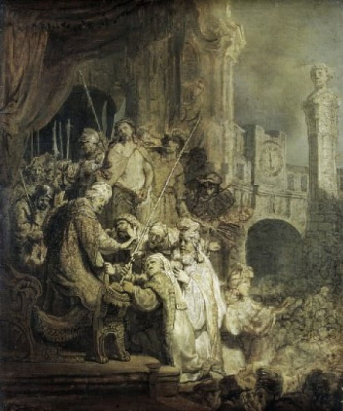 Christ Presented to the People Rembrandt Harmensz van Rijn (1606-1669Dutch) Canvas Art - Rembrandt Harmensz van Rijn (18 x 24)
