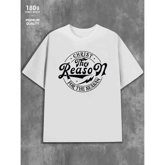 Christ Reason men's Christianity 180G 100% Cotton white christianity pamuk Classic Unisex Shirt Cotton tshirts Funny Unisex Shirt Crewneck tshirts Trendy Unisex Shirt Graphic Tee tshirts
