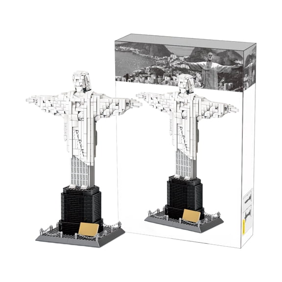 Christ The Redeemer Building Blocks Sets - Brazil Famous Landmarks Jesus Building Toys, Great Architecture Model Toys for Collection, Birthday Halloween Gifts & Decorations (973 PCS)