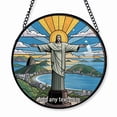 thumbnail image 1 of Christ the Redeemer Rio de Janeiro Stained Glass Suncatcher Window Hanging – Christmas 2025 Holiday Window Hanging for Adventurers, Couples, Families or Friends Who Love Travel, 1 of 5