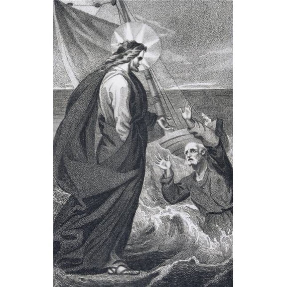 Christ Reproaching Peter From the History & Life of Our Blessed Lord & Saviour Jesus Christ by Reverend J Milner P 2 Poster Print - 22 x 36