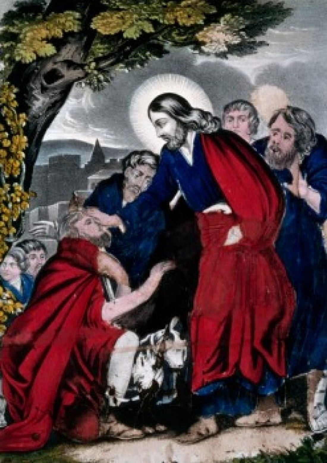 Christ Restoreth the Blind Currier and Ives 1846 (1857-1907) Washington DC Library of Congress Canvas Art - Currier and Ives (24 x 36)