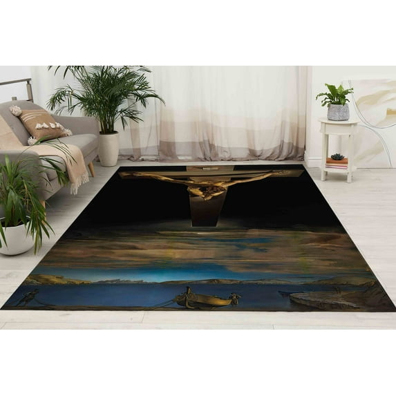 Christ of Saint Rugs, Printed Rugs, Home Decor Printed Rugs, Reproduction Rugs, Home Decor Rug, Car Mat, Printed Rug, Anti-Slip Carpet, 2'x3' - 60x90 cm