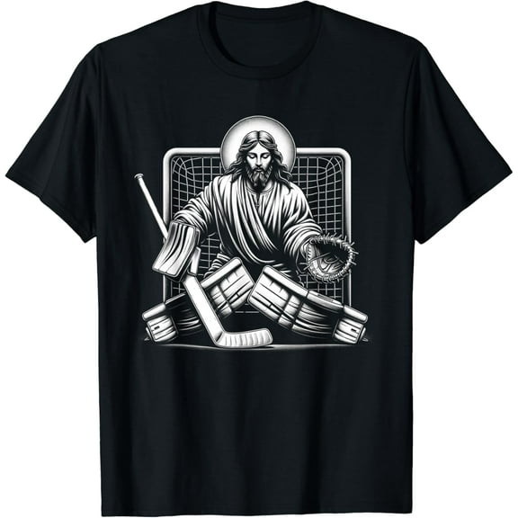 Christ Saves Hockey Goalie Christian T-Shirt