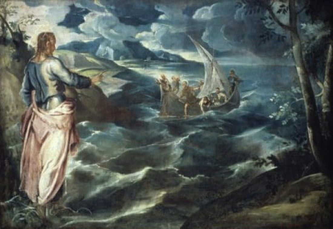 Christ at the Sea of Galilee c 1575-1580 Jacopo Tintoretto (1518-1594 Italian) Oil on Canvas National Gallery of Art Washington DC Canvas Art - Jacopo Tintoretto (18 x 24)