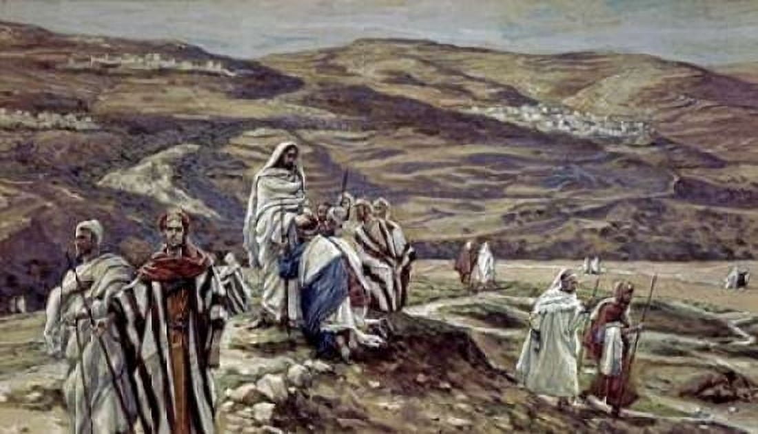 Christ Sending Out the Seventy Disciples Two by Two Canvas Art - James Jacques Tissot (24 x 36)