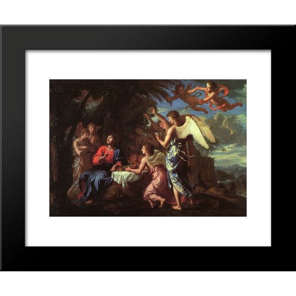 Christ Served by the Angels 20x24 Framed Art Print by Jacques Stella