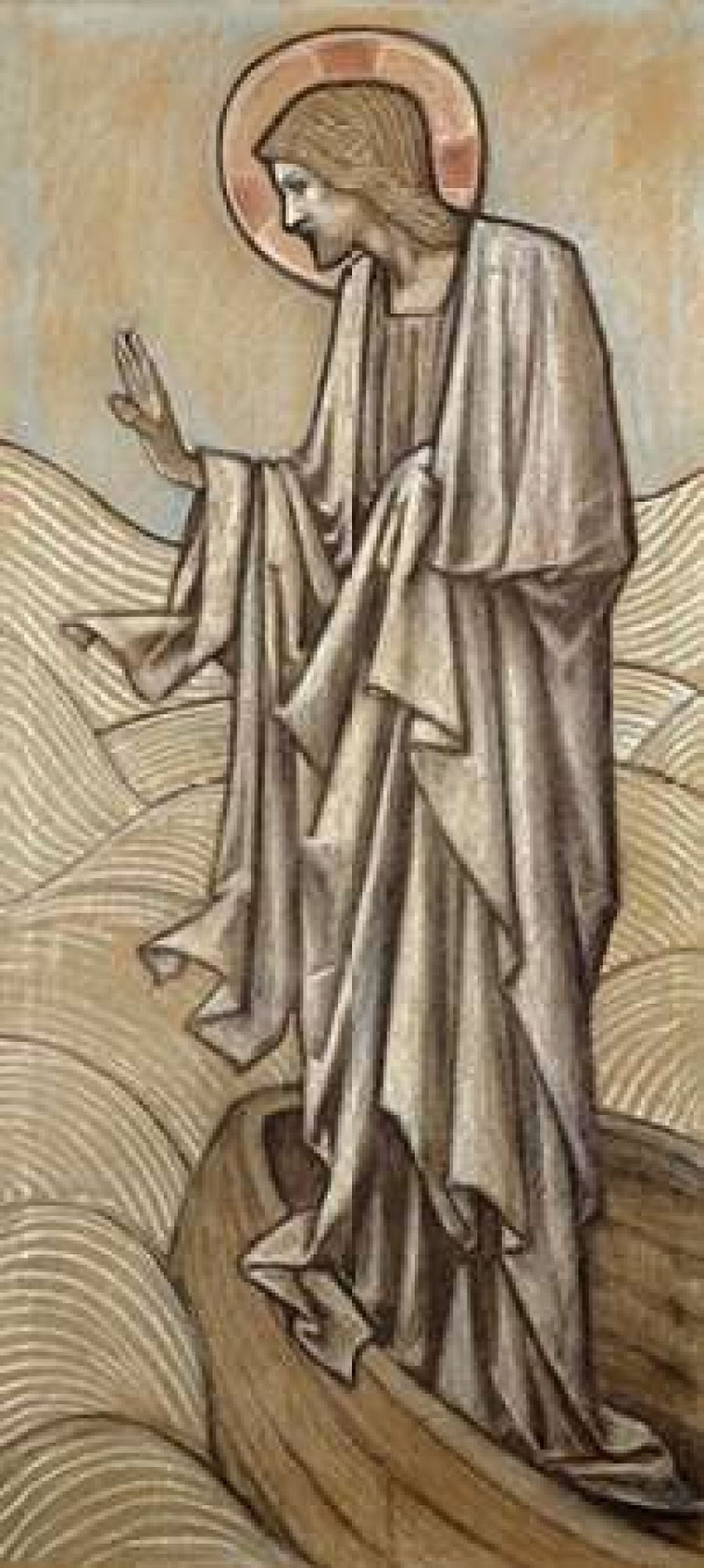 Christ Stilling The Waves Canvas Art - Sir Edward Burne-Jones (10 x 20)