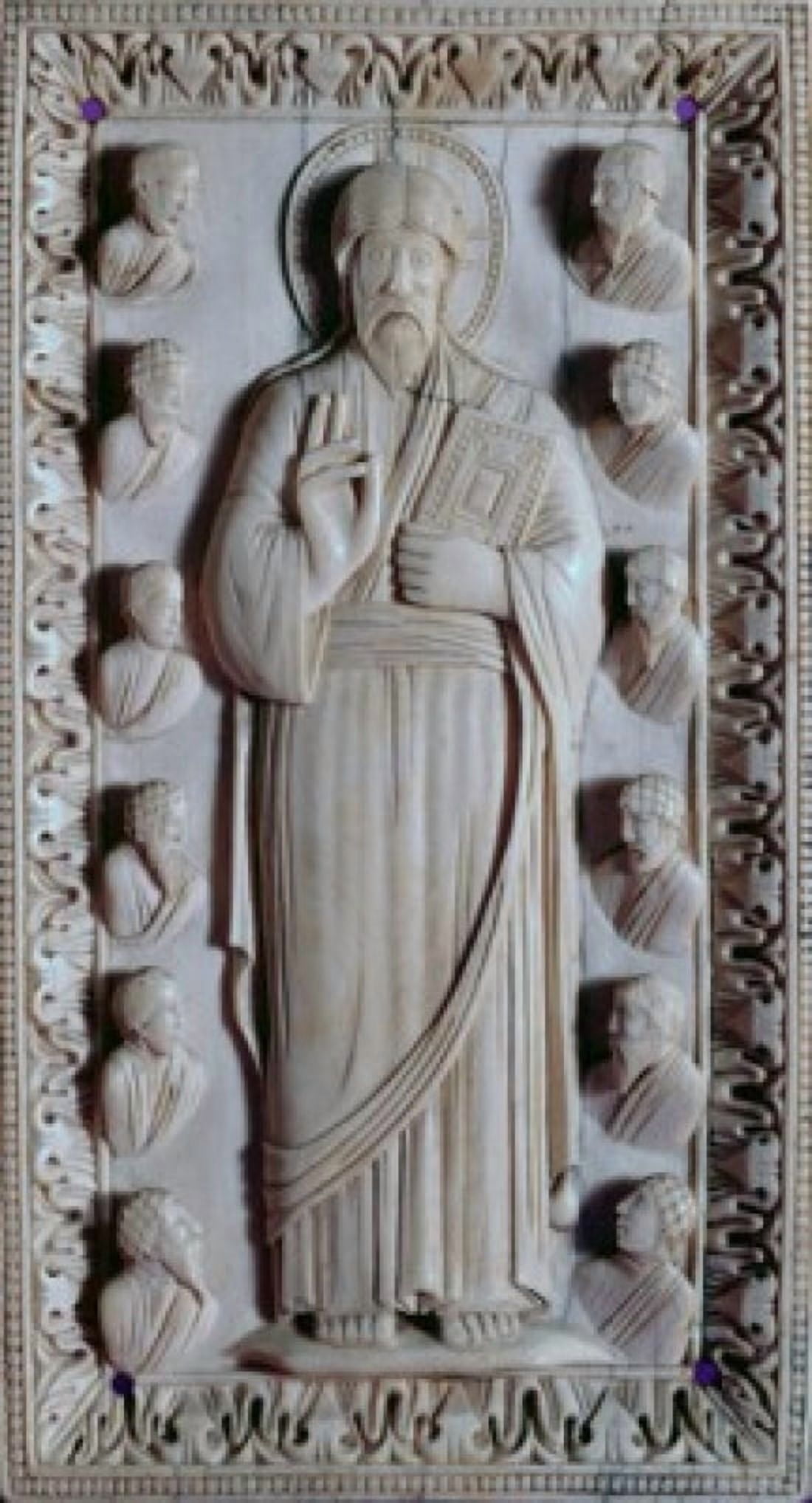 Christ With Twelve Apostles C 970 Artist Unknown Ivory Cleveland Museum of Art Ohio USA Canvas Art - (18 x 24)