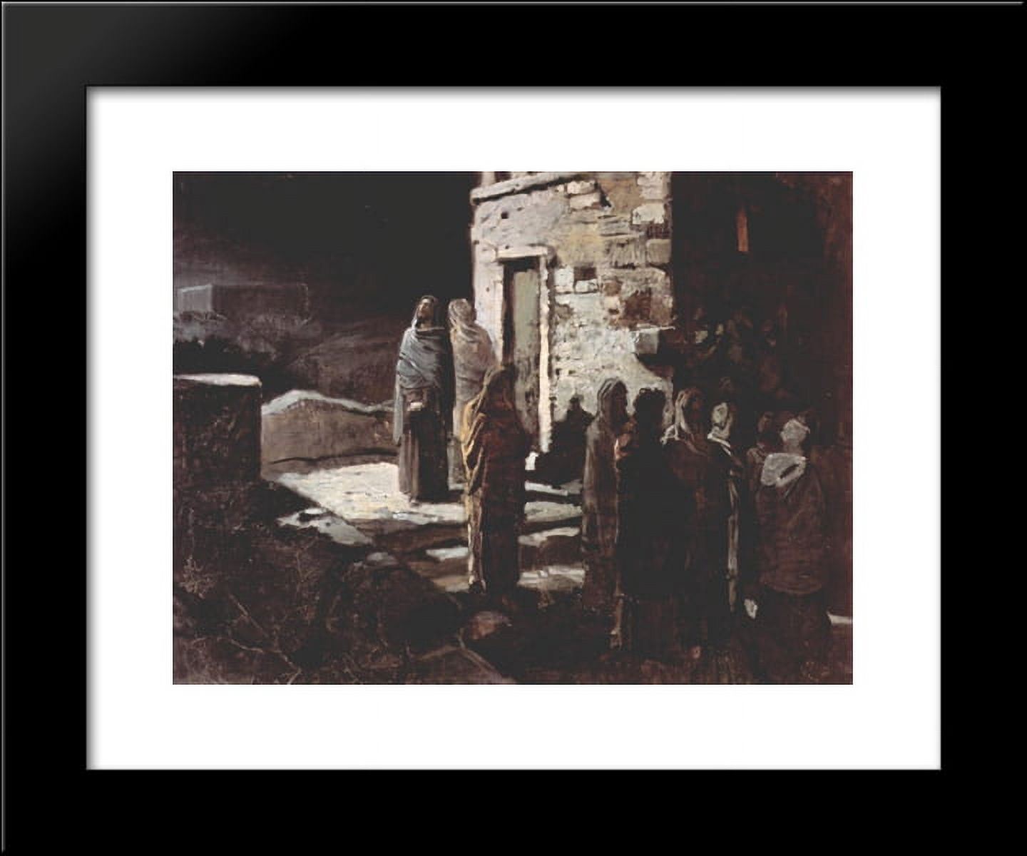 Christ and his disciples entered the Garden of Gethsemane 20x24 Framed ...